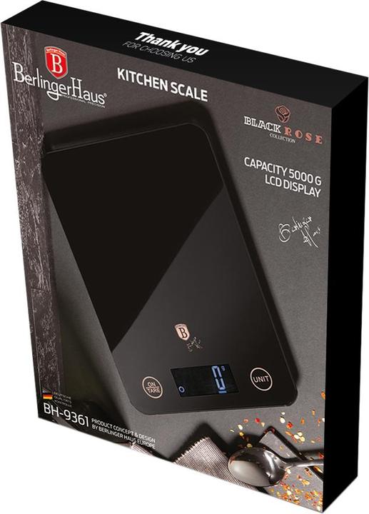 Produktbild BerlingerHaus Digitale Küchenwaage max. 5 kg Black Rose Collection