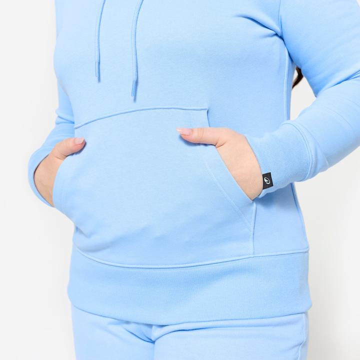 Produktbild Domyos Hoodie Damen Baumwolle - hellblau (XL)