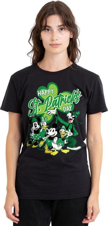Actual product image Mickey Mouse Unisex Adult Minnie Goofy Donald St Patricks Day T-Shirt (XL)