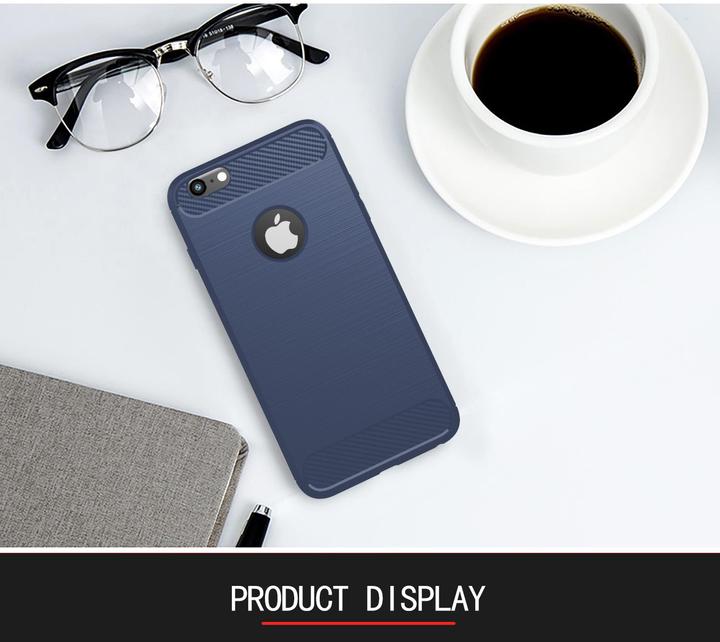 Actual product image Cadorabo TPU Ultra Slim carbon stainless steel combo cover (Apple iPhone 6)