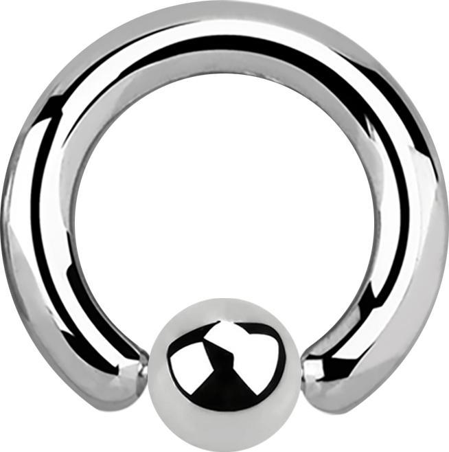 Star Piercing Ball Closure Ring silber (Chirurgenstahl 316L)