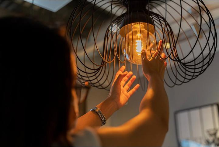 Actual product image Hama Smart LED lamp, Matter, E27, globe, filament G95, RGBW, dimmable, with app (E27, 4.90 W, 470 lm, 1 x, F)