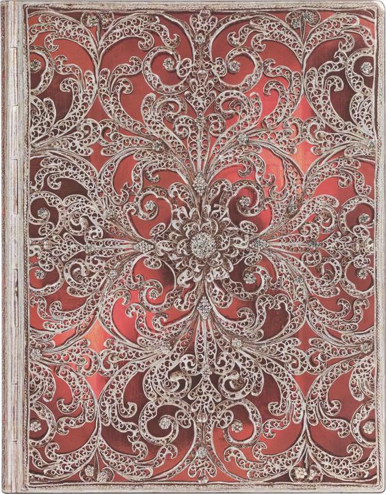 Produktbild Paperblanks Skizzenbuch Silberfiligran Kollektion Granat (18 x 23 cm, Blanko, Weicher Einband)