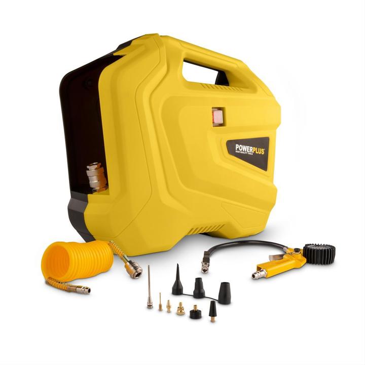 Actual product image Powerplus Compressor 1100W + 11acc (8 bar, 1100 l)