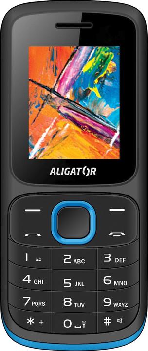 Actual product image Aligator D210 (1.8") Black, Blue Senior phone (1.80", 2 Mpx, 2G)