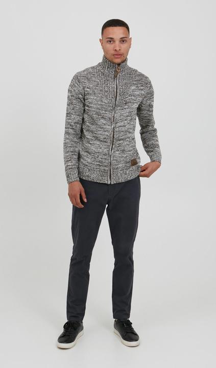 Actual product image Solid Pomeroy Men's Cardigan Chunky Knit Jacket With Funnel Neck Made Of 100% Cotton (XL)