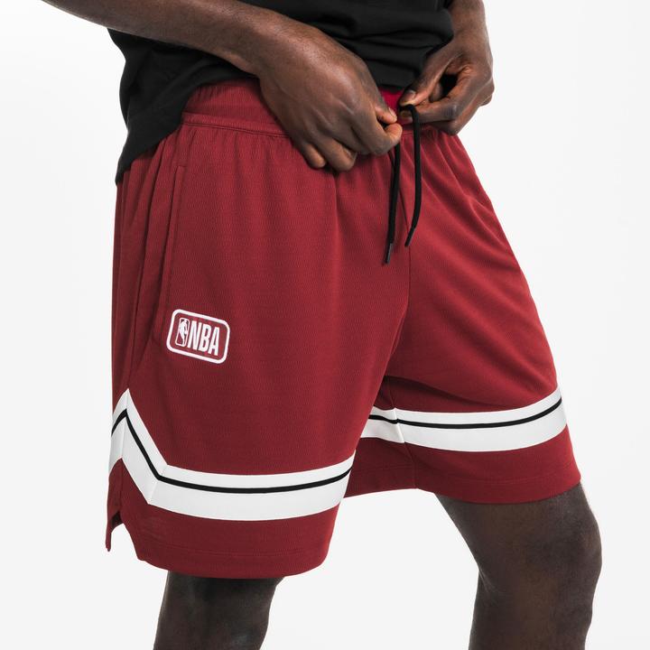 Image du produit Tarmak Short de basketball NBA homme/femme - SH 900 AD Rouge bordeaux (S)