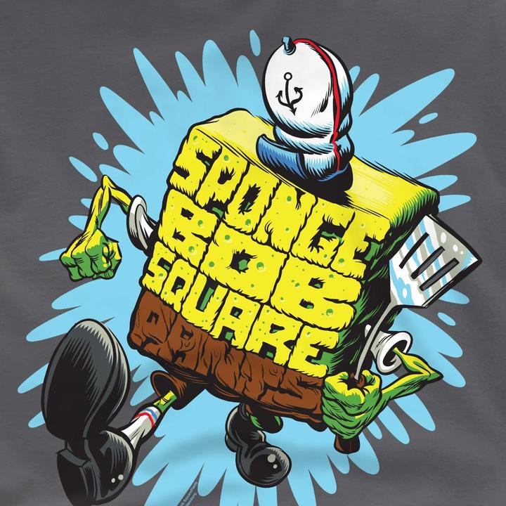 Actual product image Spongebob Squarepants Mens Letter T-Shirt (S)