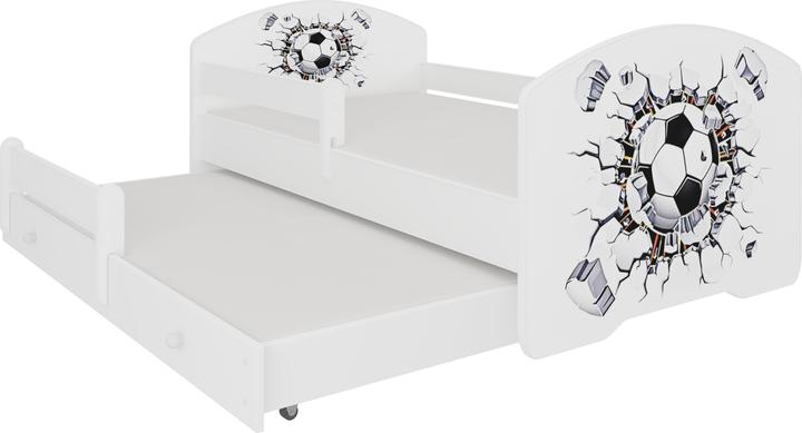 Actual product image ADRK Furniture Double Bed with Railing and Mattresses PEPE II BALL 160x80 (160 x 80 cm)