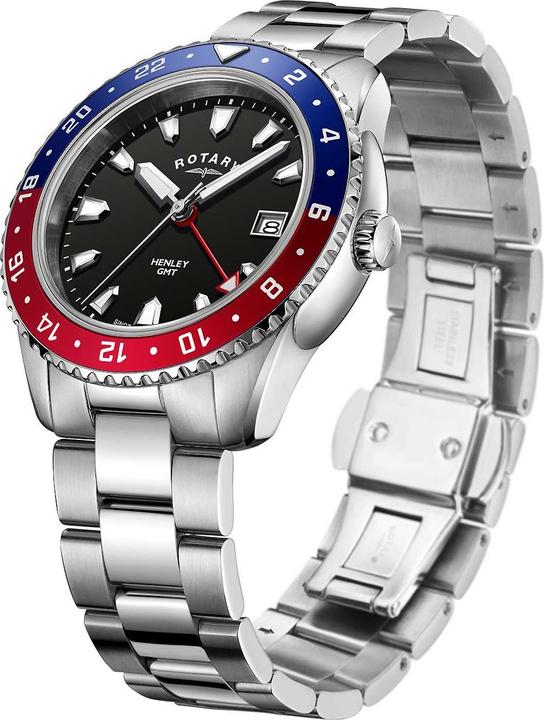 Image du produit Rotary GB05108/30 Henley Montre Homme GMT 42mm 10ATM (Montre analogique, 42 mm)