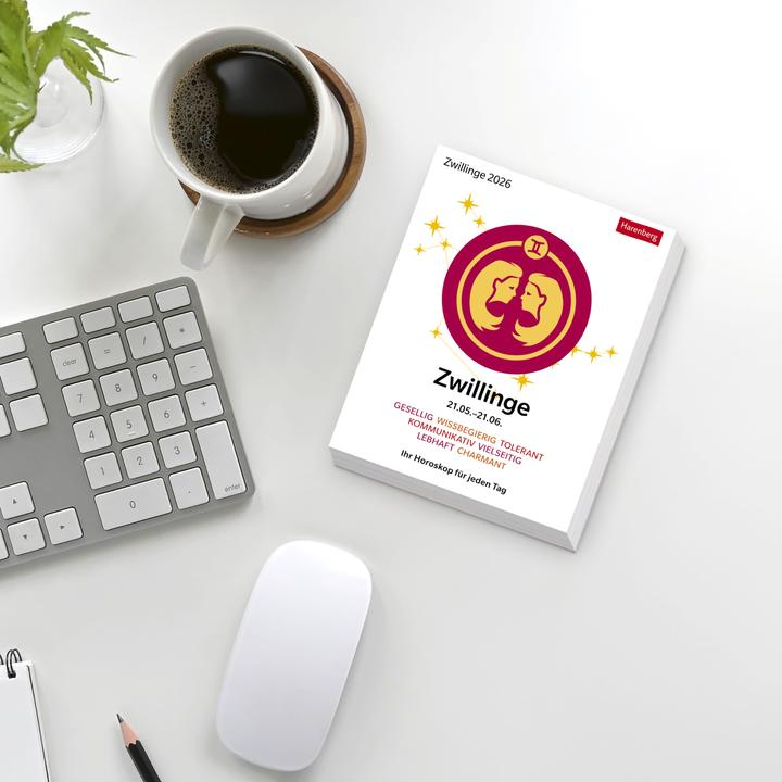 Actual product image Harenberg Zwillinge Sternzeichenkalender 2026 - Tagesabreisskalender - Ihr Horoskop für jeden Tag (Hardcover, German)