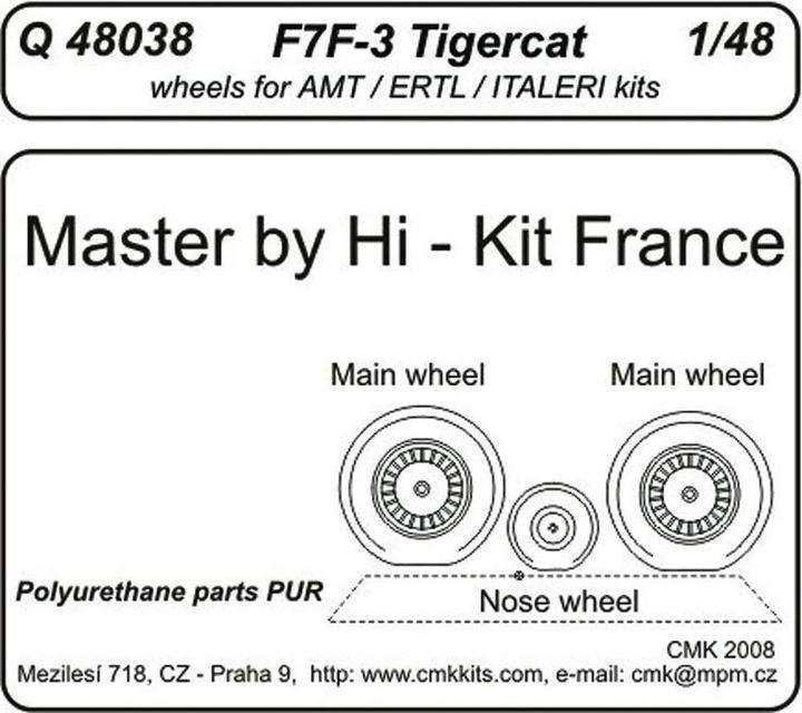 Image du produit CMK F7F-3 tigercat wheels pour kit Revell