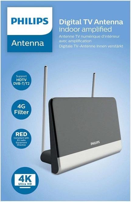 Actual product image Philips SDV6222/12 (Indoor antenna, 48 dB, DVB-T / -T2, WiMAX, LTE)