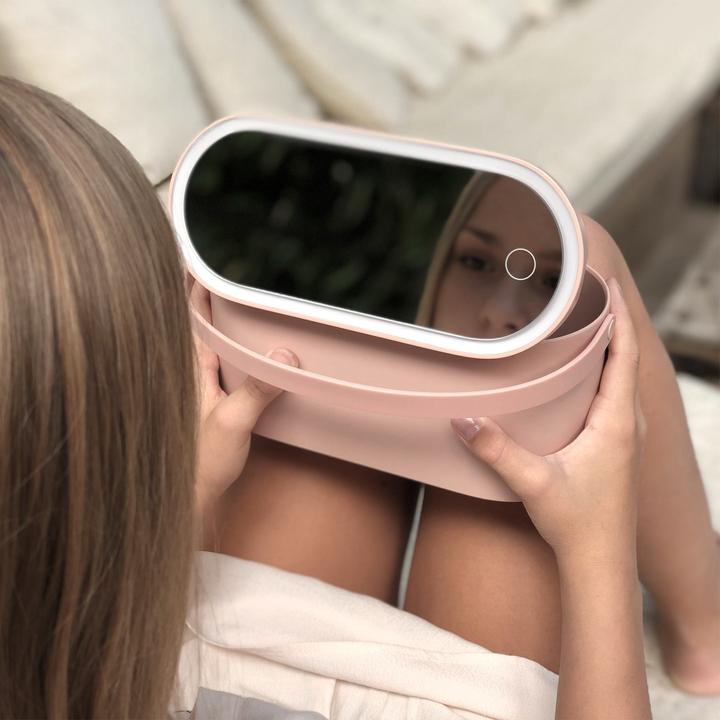 Produktbild Ailoria Kosmetikspiegel Magnifique mit Beautycase, Weiss (16 x 14 x 25 cm)