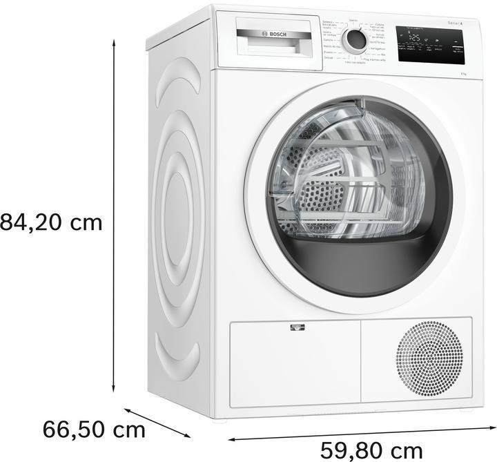 Produktbild Bosch Hausgeräte Serie 4 AutoDry Wärmepumpentrockner 8 kgA ITModell (8 kg, Rechts)