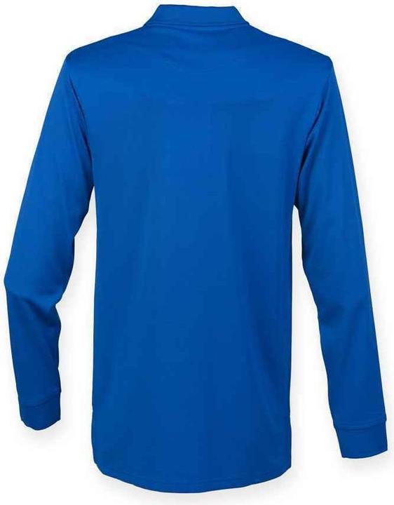 Actual product image Henbury Adults Unisex Long Sleeve Coolplus Piqu Polo Shirt (XS)