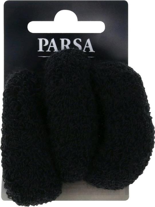 Parsa Beauty Parsa Zopfhalter gross, dick, Frottee, schwarz 3 Stk. (Haargummi)