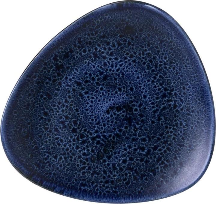 Actual product image Churchill Stonecast Plume Ultramarine Triangle Plate Flat 22.9cm (1 x, 22.90 cm)