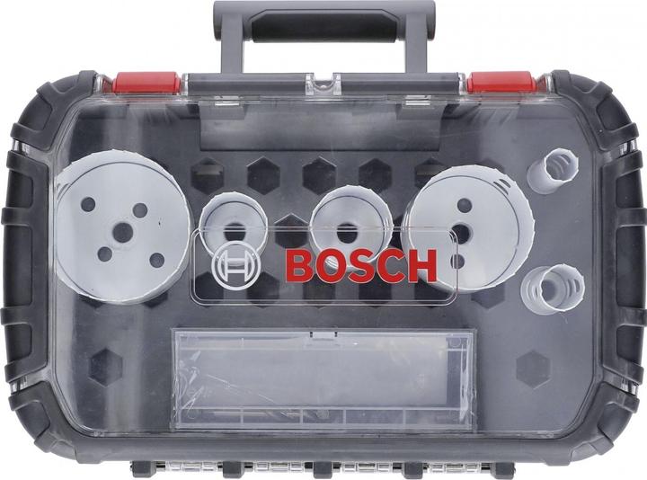 Bosch Professional Zubehör 9-teiliges Elektriker-Set, 4 Lochsägen Progressor for Wood&Metal (19 mm, 25 mm, 38 mm, 44 mm, 83 mm, 68 mm)