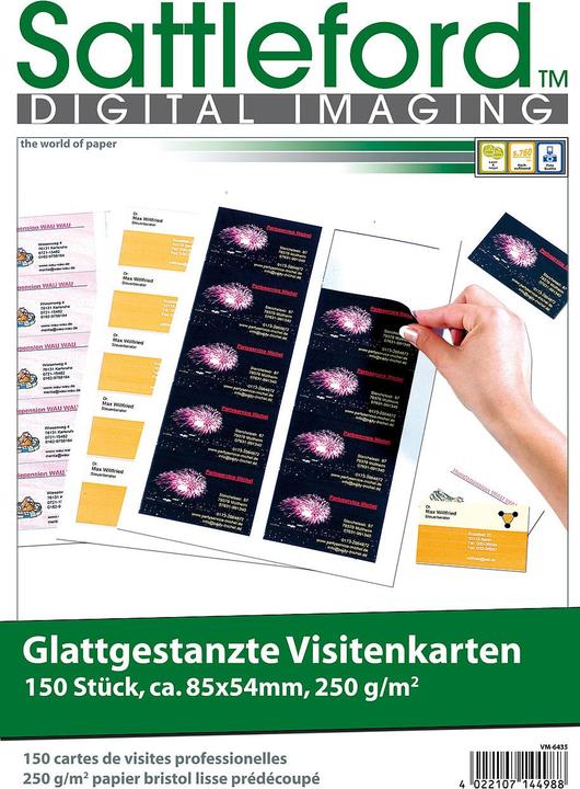 Actual product image Sattleford Business business cards with smooth edges (Laser & Injekt) (250 g/m², 150 x, A4)