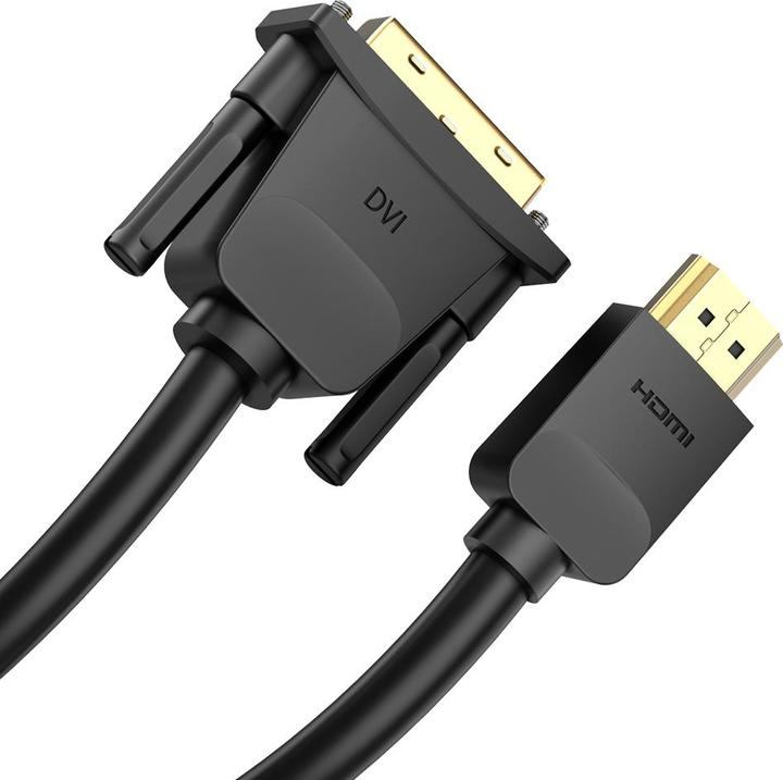 Image du produit Vention Câble HDMI vers DVI 3m ABFBI (Noir) (3 m, HDMI)