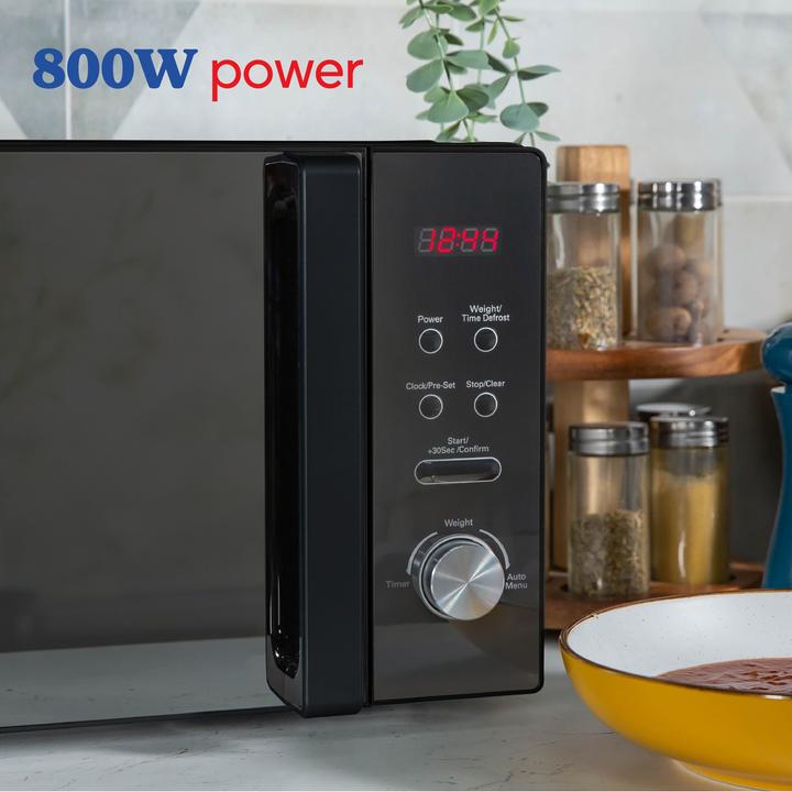 Actual product image Russell Hobbs RHM2076B – 20-Liter-Digitale Mikrowelle, 800 W, Schwarz (CH plug, 20 l)
