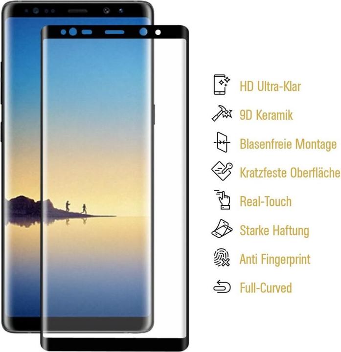 Actual product image Protectorking 3x Ceramic-Glass Full Cover HD Klar (3 Piece, Samsung Galaxy Note 8)