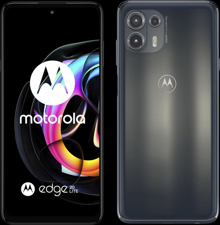 Produktbild Motorola Edge 20 Lite (128 GB, Electric Graphite, 6.70", Hybrid Dual SIM, 108 Mpx, 5G)