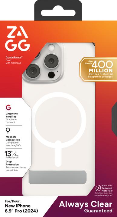 Actual product image Zagg Crystal Palace Snap w/Kickstand (Apple iPhone 16 Pro Max)