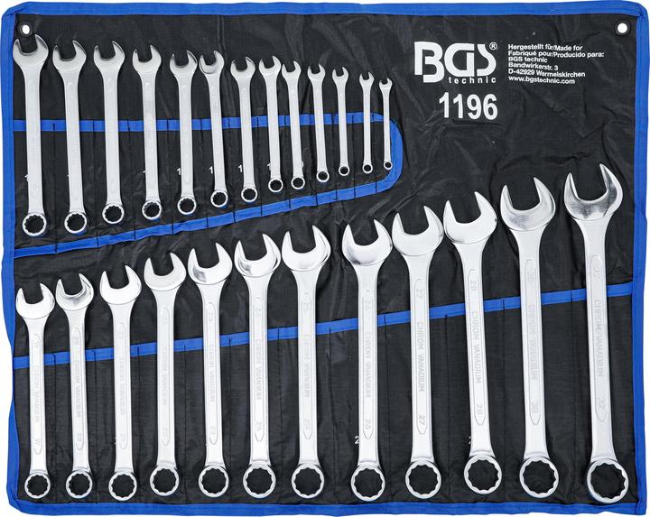 Productafbeelding BGS Combinatiesleutelset (32 mm, 18 mm, 11 mm, 12 mm, 20 mm, 19 mm, 27 mm, 15 mm, 13 mm, 25 mm, 6 mm, 21 mm, 7 mm, 14 mm, 29 mm, 8 mm, 10 mm, 30 mm, 23 mm, 26 mm, 22 mm, 17 mm, 28 mm, 9 mm, 16 mm, 24 mm, 31 mm)
