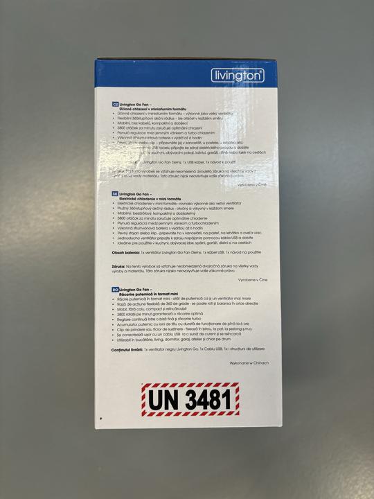 Actual product image Livington Go Fan (70 dB)