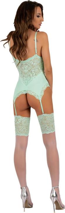 Actual product image LivCo Corsetti Fashion Persinne corset & thong with stockings (L, XL)