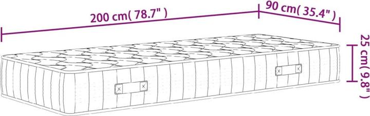 Produktbild VidaXL Jeronimus (90 x 200 cm, Federkern)