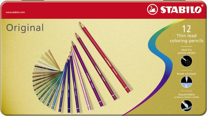 Produktbild STABILO Original ARTY Farbstift, 12er Etui (Mehrfarbig, 12 x)