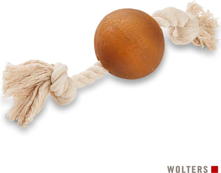Actual product image Wolters Dog Toy Pure Nature Play Ball on Rope, L, 25 cm (Dog chew toy)