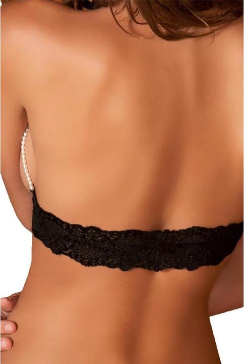 Image du produit René Rofé Ensemble Soutien-Gorge en Dentelle Pearl avec String Sexy - Noir/Champagne (M/L)