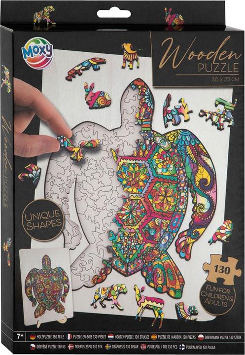 Actual product image Grafix Wooden puzzle turtle 130 pieces FSC (130 pieces)
