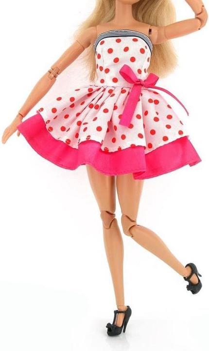 Immagine prodotto Hermex Vestito di moda per bambole Barbie Moda Nuova Collezione Bianco Rosa