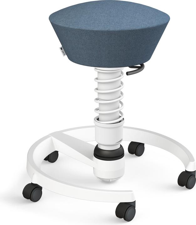 Aeris Sitzhocker Swopper 102HBSTWH weiss/blau, mit Rollen