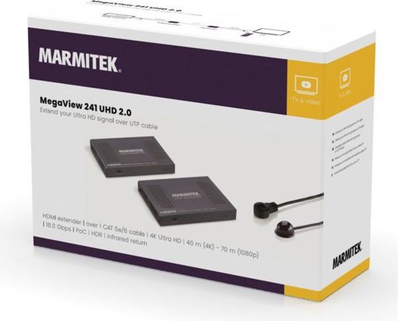 Immagine prodotto Marmitek MEGAVIEW 241 UHD 2.0 HDMI Extender (6 m, HDCP 2.2)
