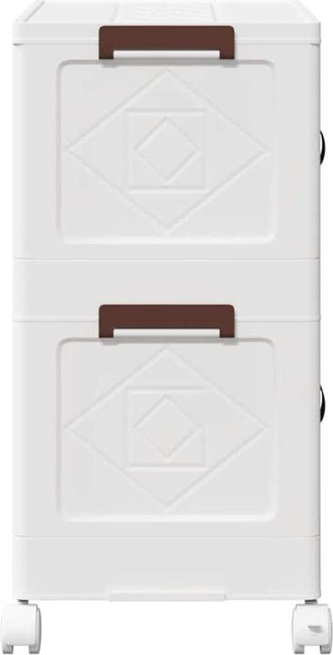 Immagine prodotto VidaXL Contenitore con ruote Impilabile a 2 livelli 75 L 65 x 40 x 76 cm (65 x 40 x 76 cm, 75 l)