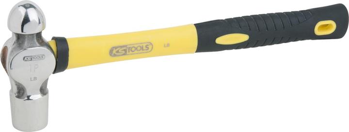 KS Tools STAINLESS STEEL locksmith's hammer, English shape with ball, 1130 g (1130 g)