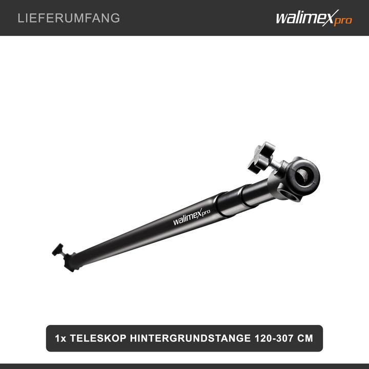 Immagine prodotto Walimex Asta di sfondo del telescopio (3 cm, 307 cm)