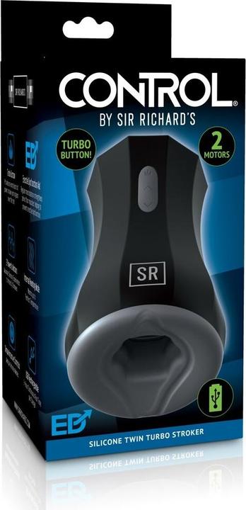 Actual product image Shots CONTROL by Sir Richard's Silicone Twin Turbo Stroker