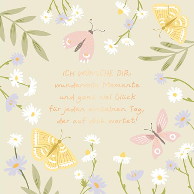 Produktbild Glückwunschkarte Ich wünsche Dir - QuadrArt (1 Stk.)