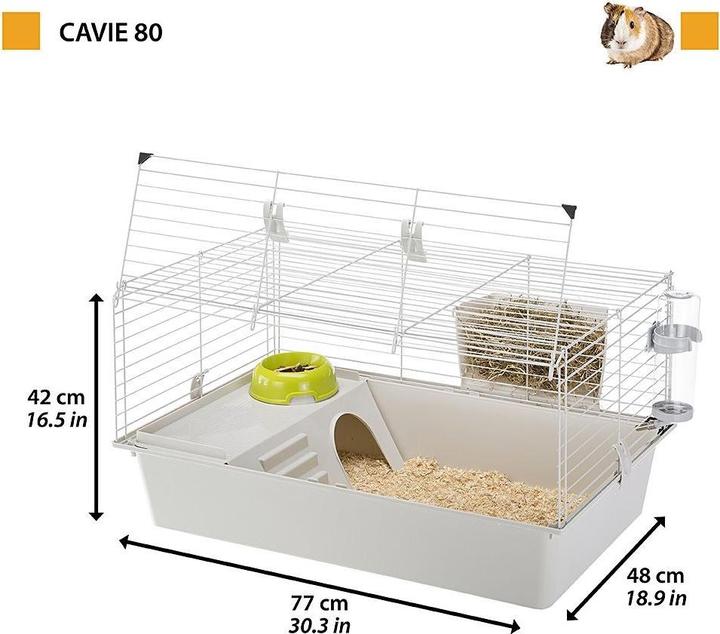 Immagine prodotto Ferplast Cavie 80 - Gabbia - 77x42 cm