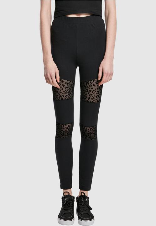Actual product image Urban Classics Ladies Flock Lace Inset Leggings (XL)