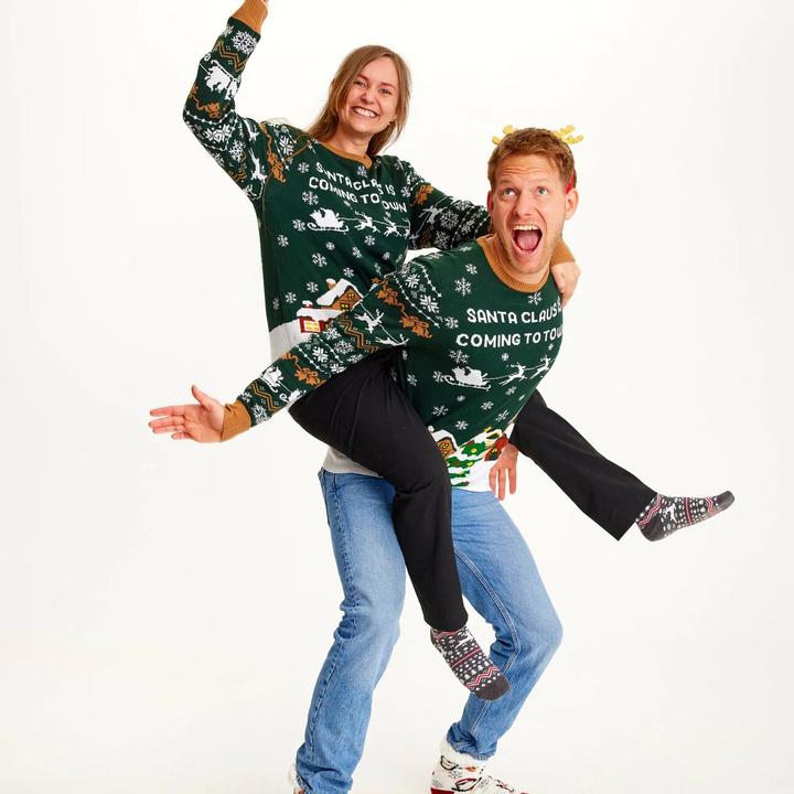 Actual product image Christmas Sweats Santa Claus is Coming to Town (XL)