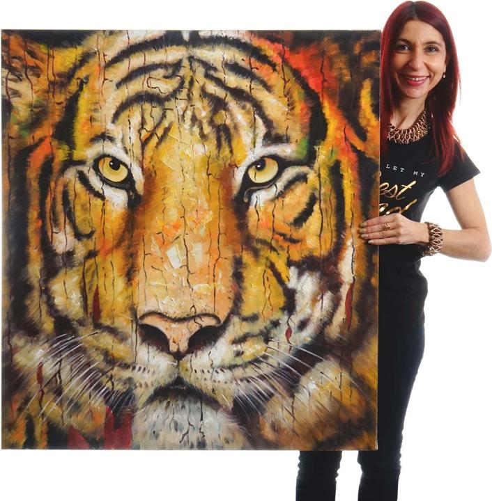 Actual product image MCW Mural Tiger (100 x 90 x 3. 5 cm)