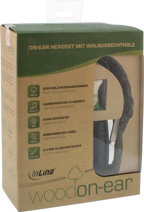 Produktbild InLine woodon-ear (keine Geräuschunterdrückung, Kabelgebunden)
